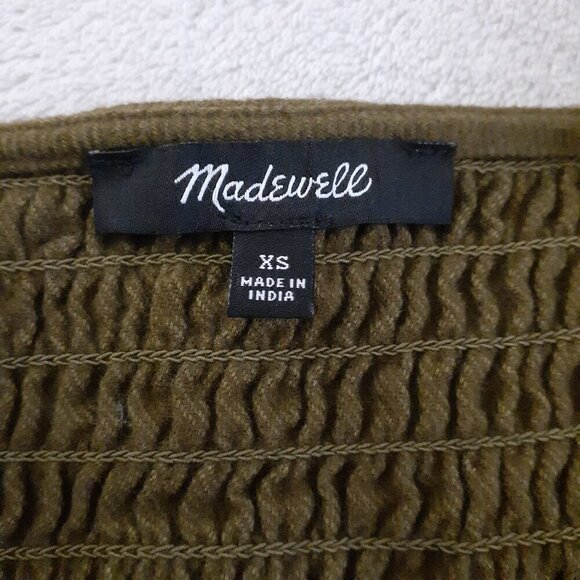 Madewell Women's Olive Green Flannel Lucie Mini Dress XS - Picture 8 of 16